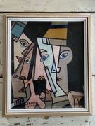 Josef Dubiel von Lerach -„Twarze” ,olej