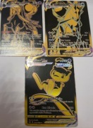 Mew Vmax , Shadow rider Calyrex Vmax,ice raider Calyrex Vmax ,gold-black