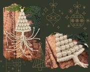 Makrama choinka ozdoby wiszące świąteczne 