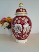 Unikat ogromny bordowy wazon z przykrywką / amfora Rosenthal 1934 s idealny