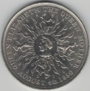 Wielka Brytania 25 pence pensów 1980 - 38,61 mm - 80. rocznica urodzin
