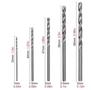 1-3mm zestaw wierteł HSS 5 szt