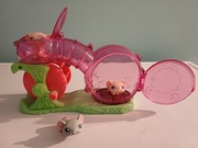 Zestaw Littlest Pet Shop LPS plac zabaw dla chomików + 3 figurki