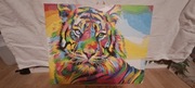 Malowanie po numerach Kolorowy Tygrys