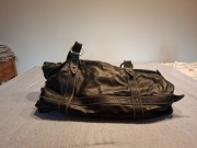 Czarna skórzana torba damska