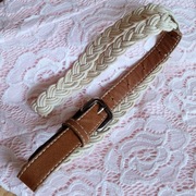 111cm, Damski Pasek, Eko Skóra, Sznurek, Brąz