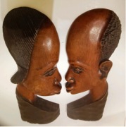 drewniana maska afryka afrykanska love & respect ying yang x2 plaskorzezby