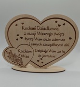 Serce, dzień dziadków, babci, dziadka, 14cmx19cm,
