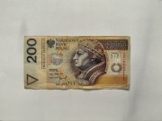 banknot 200 zł seria AD z 25 marca 1994r.