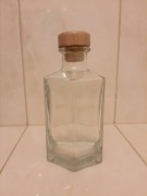 Ozdobna karafka butelka szklana 500 ml korek drewno