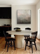 Obraz abstracja 100x100cm khaki zieleń beż loft