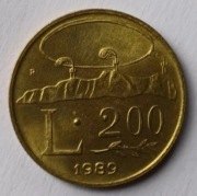 San Marino - 200 lira - 1989r. 