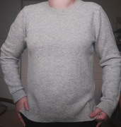 Gap wełniany sweter damski szary wełna okazja M 38 jasnopopielaty