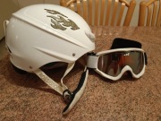 Kask narciarski Rossignol, wraz z okularami.