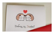 Kartka walentynkowa Jeże A5