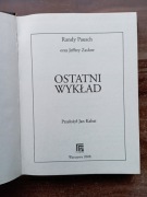 Ostatni wykład Jeffrey Zaslow, Randy Pausch