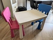 Ikea MAMMUT stolik dziecięcy + 2 krzesła