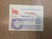 KS Cracovia karnet na baseny, lata 70 XX w.