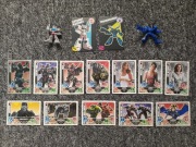Karty kolekcjonerskie Transformers + 2 figurki
