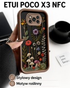 Etui Xiaomi Poco X3 NFC Kwiaty Floral Case Miękkie Antypoślizgowe Ochronne