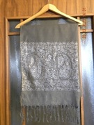 100 % pashmina – szaro-srebrny duży szal