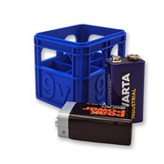 Modułowy Pojemnik na Baterie Akumulatorki w Kształcie Skrzynki – 9V, 6F22