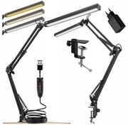 Lampka Na Biurko Biurkowa LED Szkolna Ściemniana Kreślarska Uchwyt Klips