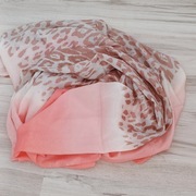 **WALENTYNKI**lekki SZAL perłowy JEDWAB panterka 175 x 90 cm