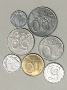 Zestaw monet 1,2,5,10,20,50, 100 zł z lat 1989-1990