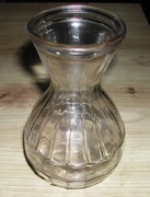 Wazonik szklany, bezbarwny. PRL. (4)