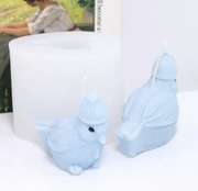 PTAK mini w Czapce forma silikonowa 4.7*5.4 do odlewów Mydła Gipsu Żywic 