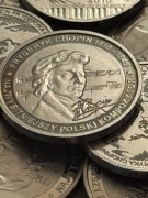 Chopin. Moneta kolekcjonerska. Aluminium . Fi 32 mm. Gyges