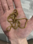 Złoty łańcuszek franco 3mm 60cm Pozłacany 24k