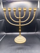 Mosiężny świecznik menora – 7 ramion