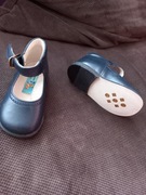 Butki skórzane balerinki 20 dziewczynka granat 