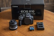 Canon R10 + Canon 18-45mm + bateria firmy Newell