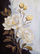 DEKORACJA GLAMOUR - OBRAZ STRUKTURALNY Z TEKSTURĄ 3D "ESENCJA ELEGANCJI"