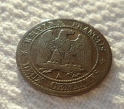 Francja II Cesarstwo Napoleon III Bonaparte 2 centymy 1861 A Paryż KM# 796