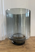 Nowoczesny wazon szklany popiel 35x27 cm – designerska dekoracja, styl loft