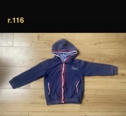 Rozpinana, bawełniana bluza z kapturem, r.116 (4-6lat)