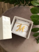 Literka M Duża literki Złote Stylowy naszyjnik NEW