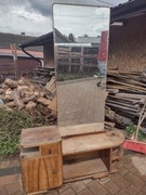 Stary mebel do przedpokoju z lustrem 