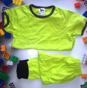 Zestaw zielona limonka bluzka + 2 pary spodni