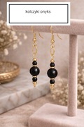 KOLCZYKI ONYKS RĘKODZIEŁO