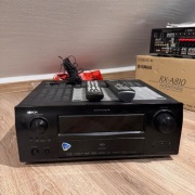 Amplituner Denon AVR-3808 + 2 Piloty + Mikrofon Kalibracja Czarny / BDB+