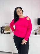 Bluza dopasowana różowa   xl/ xxl