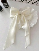 Damska biała kokarda