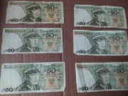 50 zł PRL banknoty 6 szt