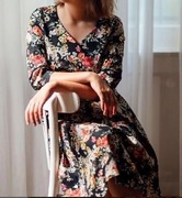 sukienka marie zelie lotis Alocasia czarna 36