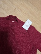 Półgolf złota nitka, elegancki sweter